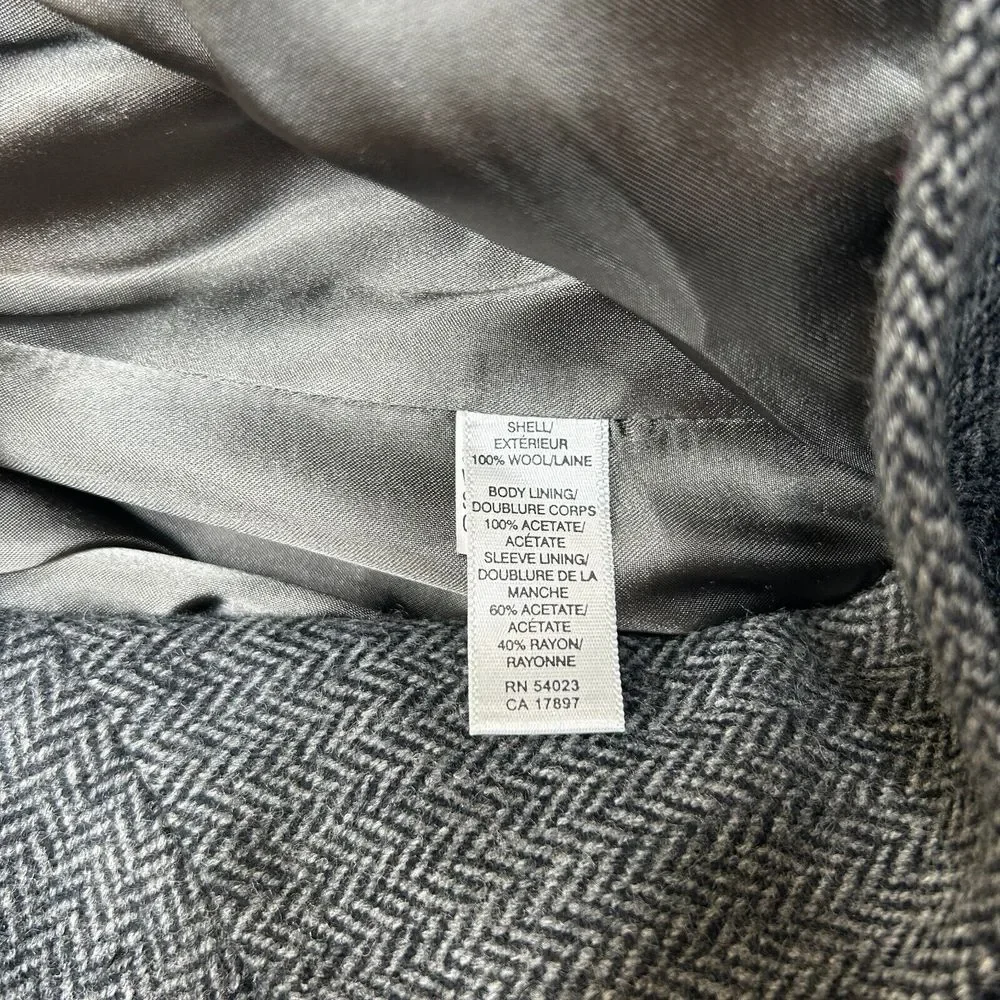 Banana Republic Tweed Sport Coat Mens‎ 44R 44 Grey Herringbone Wool